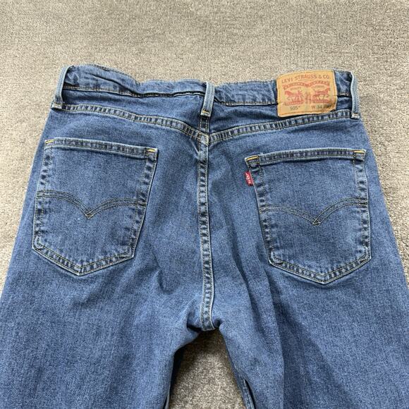 Levis 505 Mens Jeans 34x30 Fits‎ 32x30 Blue Denim Reg Fit Straight Leg Classic - Picture 7 of 10